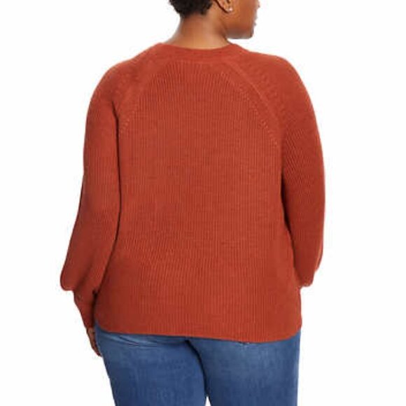 Jessica Simpson Women's Orange Raglan Sleeve Sweater 2X 3X NWT - Picture 3 of 6